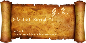 Göbel Kornél névjegykártya
